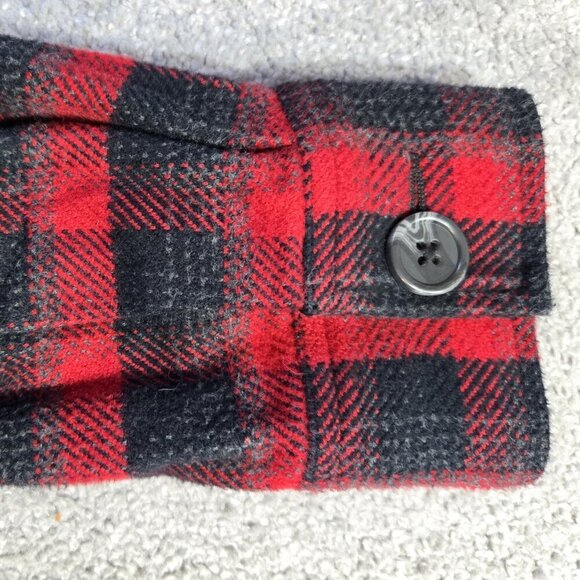 Cabi 3852 Snow Valley Red Black Buffalo Check Plaid Double Breasted Jacket - Picture 10 of 10